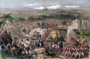 Marsch der Truppen in Indien, 1848