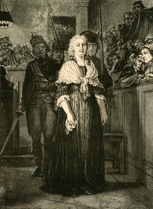 Marie Antoinette verlässt das Revolutionstribunal, 1793