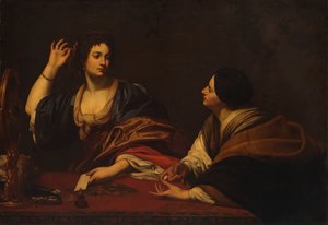 Martha tadelt ihre eitle Schwester Maria Magdalena, 17. Jahrhundert von Unbekannt