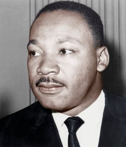 Martin Luther King Jr., amerikanischer schwarzer Bürgerrechtler, um 1968