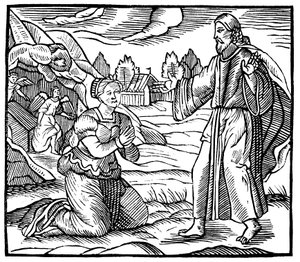 Maria Magdalena sieht die Erscheinung des auferstandenen Jesus Christus, ca. 1500