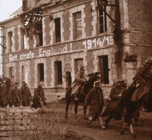 Möge Gott England bestrafen, Bucy-le-Long, Nordfrankreich, um 1914-1918