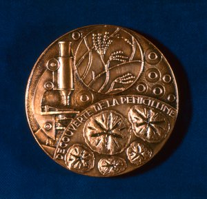Medaille zur Erinnerung an die Entdeckung des Penicillins