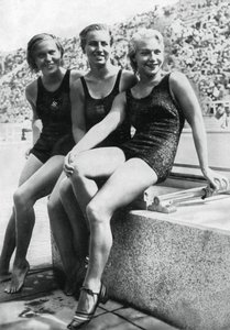 Medaillengewinnerinnen vom Plattform-Turmspringen, Olympische Spiele Berlin, 1936