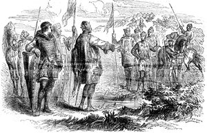 Treffen von Stephen und Prinz Heinrich in Wallingford, Oxfordshire, 1153 von Unbekannt