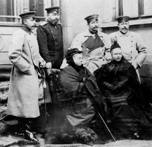 Mitglieder der königlichen Familie in Coburg, Deutschland, April 1894