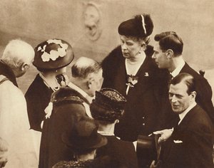 Denkmal für seinen Vater enthüllt, Windsor Castle, 23. April 1937