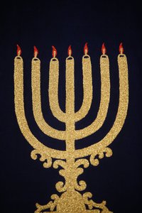 Menora in der Stadttempel-Synagoge, Wien, Österreich