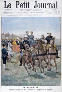 Militärparade von Paul Doumer und dem Kaiser von Annam, Hanoi, Indochina, 1902 von Unbekannt
