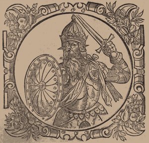 Mindaugas, König von Litauen aus: Sarmatiae Europeae desscriprio... von A. Guagnini, 1578