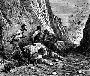 Bergleute beim Sprengen, 1879