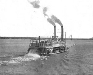 Mississippi-Raddampfer, USA, ca. 1900