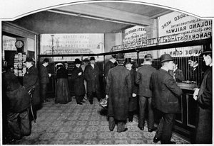 Geldwechselabteilung, Thomas Cook & Son, Ludgate Circus, City of London, ca. 1903