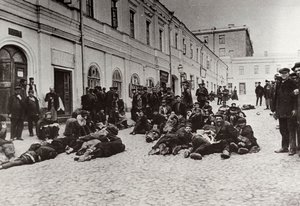 Obdachlose in Moskau, Russland, um 1904 von Unbekannt