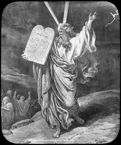 Moses empfängt das Gesetz, späte 19. oder frühe 20. Jahrhundert von Unbekannt