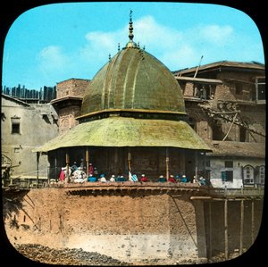 Moschee mit goldenem Dach, Indien, spätes 19. oder frühes 20. Jahrhundert von Unbekannt