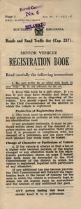 Kraftfahrzeug-Registrierungsbuch, 1949 von Unbekannt