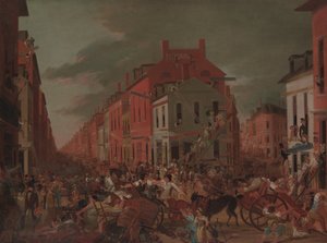 Umzugstag im alten New York, ca. 1827