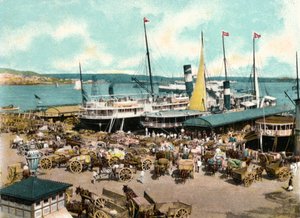 Hafen Muelle de Luz mit Fähren, Havanna, Kuba, 1904