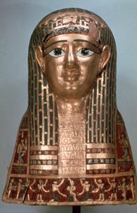 Mumienmaske einer Dame, Spätzeit, 1085-332 v. Chr. von Unbekannt