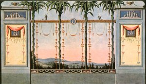 Wanddekoration einer Galeriehalle an einem Garten, Leipzig, Deutschland, 1928