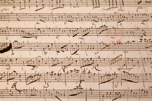 Musikpartitur, Wolfgang Amadeus Mozart, Paris, Frankreich von Unbekannt