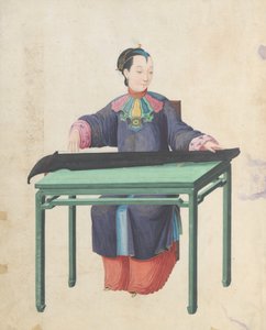Musiker spielt Guqin, spätes 18. Jahrhundert