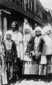 Muslimische Bergstammesleute, Chakrata, Indien, 1917