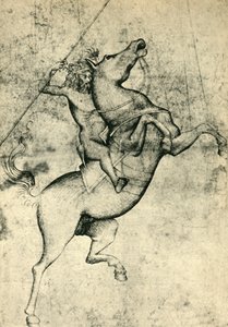 Nackter Mann reitet ein Pferd, frühes 15. Jahrhundert, 1943