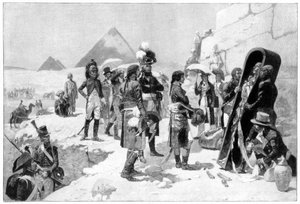 Napoleon Bonaparte inspiziert eine Mumie an den Pyramiden (1801 1900)