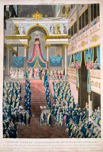Napoleon Bonaparte wird zum Kaiser Napoleon I. gekrönt, 2. Dezember 1804, 19. Jahrhundert von Unbekannt