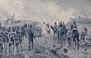Napoleon und die Alte Garde vor Waterloo, 1815 von Unbekannt