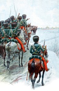 Napoleons Grande Armee erblickt Moskau, 1812, spätes 19. Jahrhundert