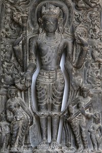 Nationalmuseum von Indien, Delhi. Vishnu. Pala, 9.-10. Jahrhundert n. Chr. Ostindien. Stein. (Detail) von Unbekannt