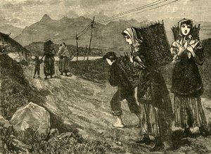 Einheimische holen Torf, 1898 von Unbekannt
