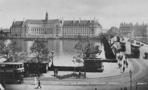 New County Hall und Boadicea-Denkmal, London, ca. 1925