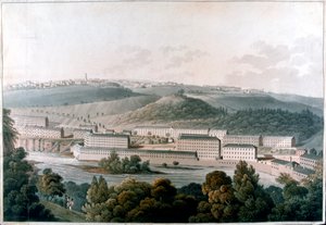 New Lanark Mills, Schottland, um 1815 von Unbekannt