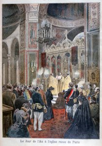 Neujahrstag in der russischen Kirche in Paris, 1894