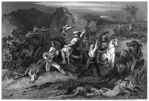 Nächtlicher Ausfall und Angriff auf Gepäckwagen, 1857, um 1860
