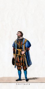 Edelmann, Kostümentwurf für Shakespeares Stück, Heinrich VIII., 19. Jahrhundert