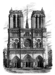 Notre Dame, Paris, ca. 1888 von Unbekannt