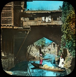 Alte Brücke, Srinagar, Kaschmir, Indien, spätes 19. oder frühes 20. Jahrhundert