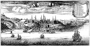 Alte Ansicht von Quebec, 1730 von Unbekannt