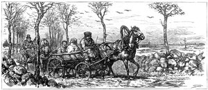 Auf einer Straße bei St. Petersburg, Russland, 1882