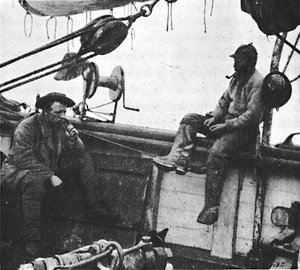 Auf dem Achterdeck der Fram, Oktober 1894 von Unbekannt