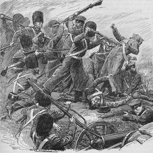 Noch einmal kehrten die Wachen zurück und vertrieben sie mit unwiderstehlicher Energie, 1902 von Unbekannt