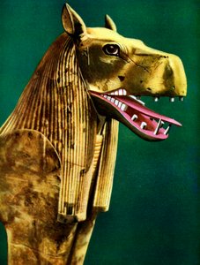 Einer der Zwillingsstützen einer zeremoniellen Couch, gefunden im Grab von Tutanchamun, Ägypten, 1933-1934 von Unbekannt