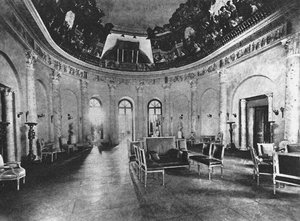 Ostafyevo Anwesen. Ovaler Saal, Ende des 19. Jahrhunderts