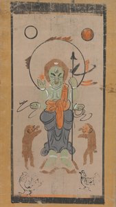 Otsu-e von Shomen Kongoyasha Vajrayaksha, 17. Jahrhundert von Unbekannt