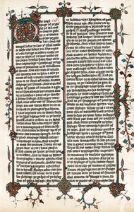 Seite aus Wycliffes Übersetzung der Bibel ins Englische, um 1400